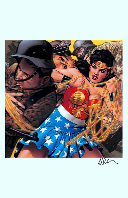Michael Golden SIGNED DC Comics Super Hero JLA Art Print ~ Wonder Woman