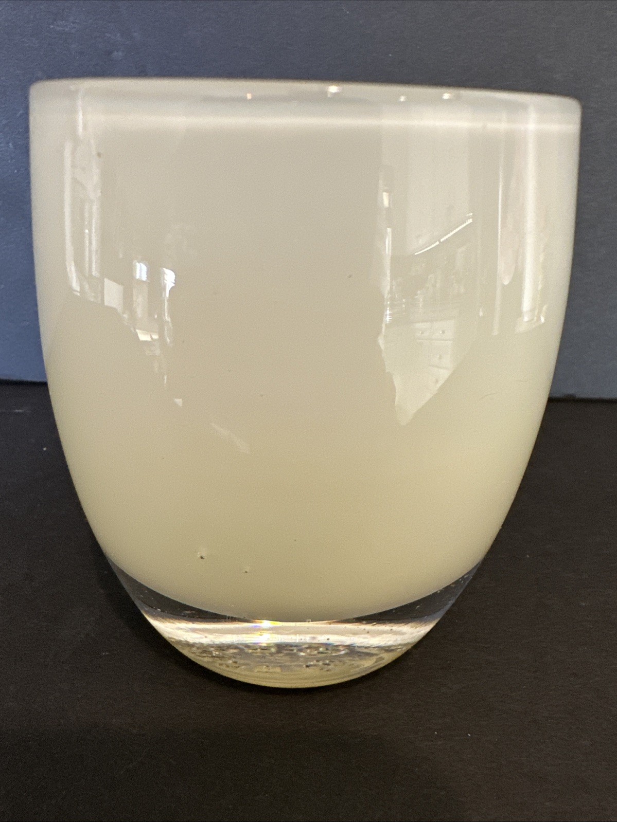 Glassybaby Hand Blown Yellow Art Glass Candle Holder Decor