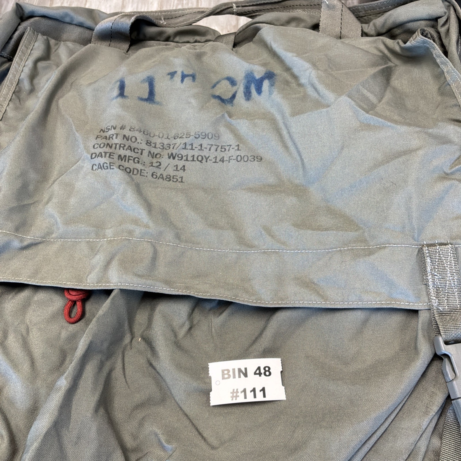 US Military Deployment Duffel Bag OD Green Large Issue Bag NSN 8460-01-625-5909