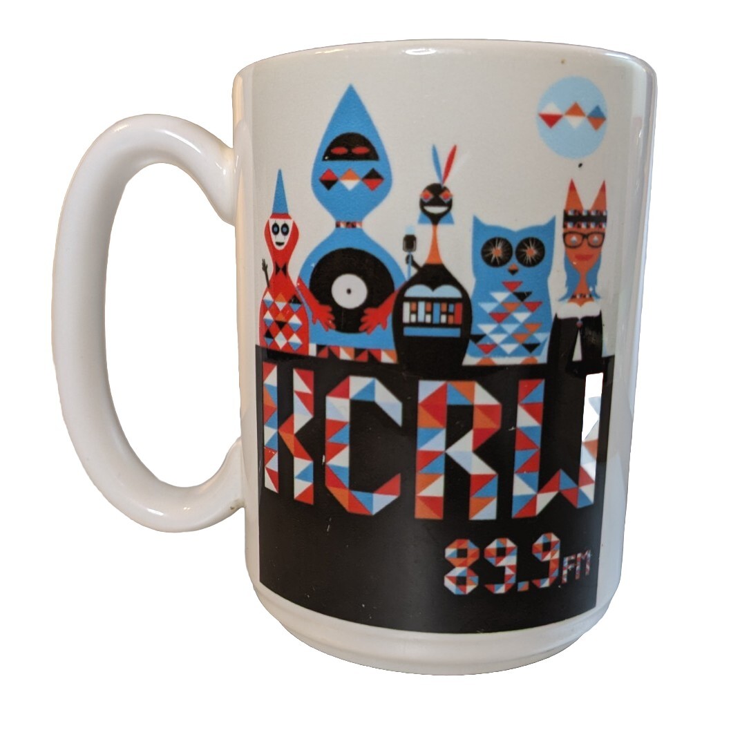 KCRW 89.9 FM Radio Los Angeles CA Donor Coffee Mug USA Cole Gerst Design EUC