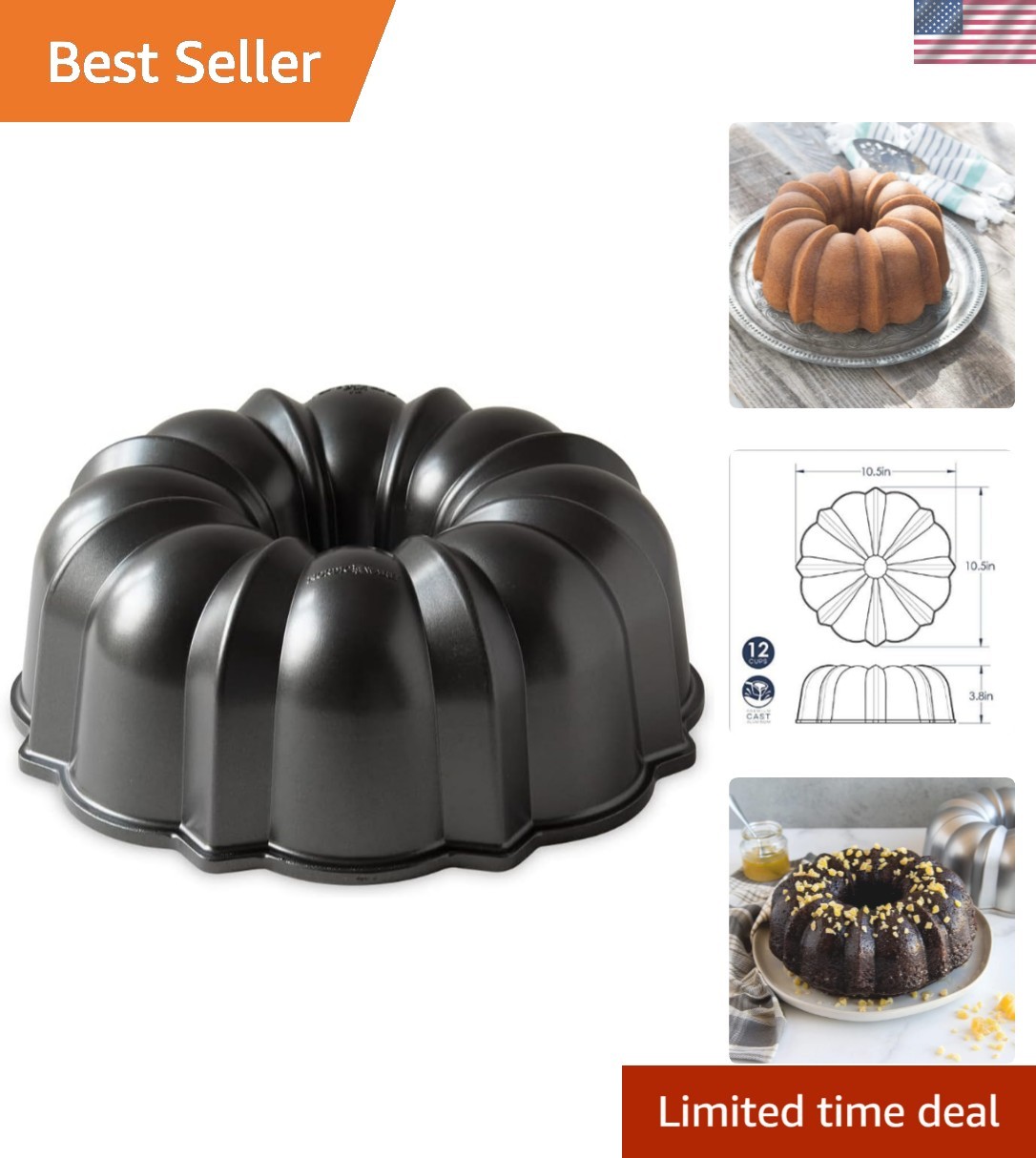 Bundt, 12-Cup, Graphite