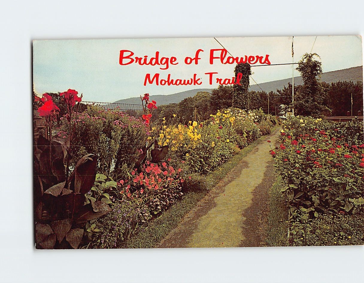 Postcard The Bridge Of Flowers Mohawk Trail Shelburne Falls Massachusetts USA