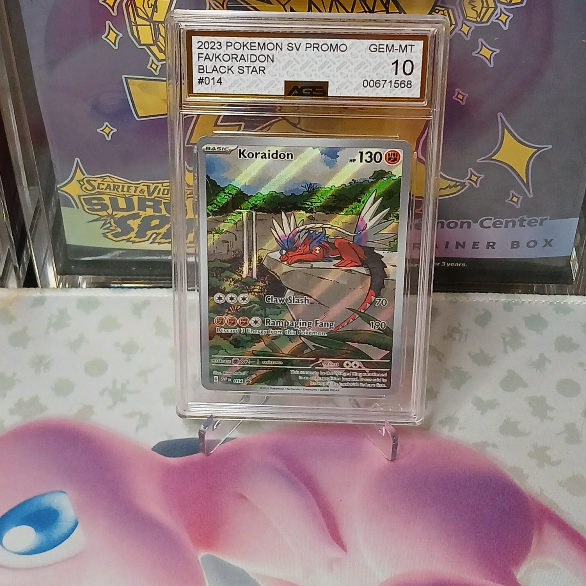 Pokémon SV Black Star Promo Koraidon 014 AGS Gem-MT 10 FA Full Art Holo 2023