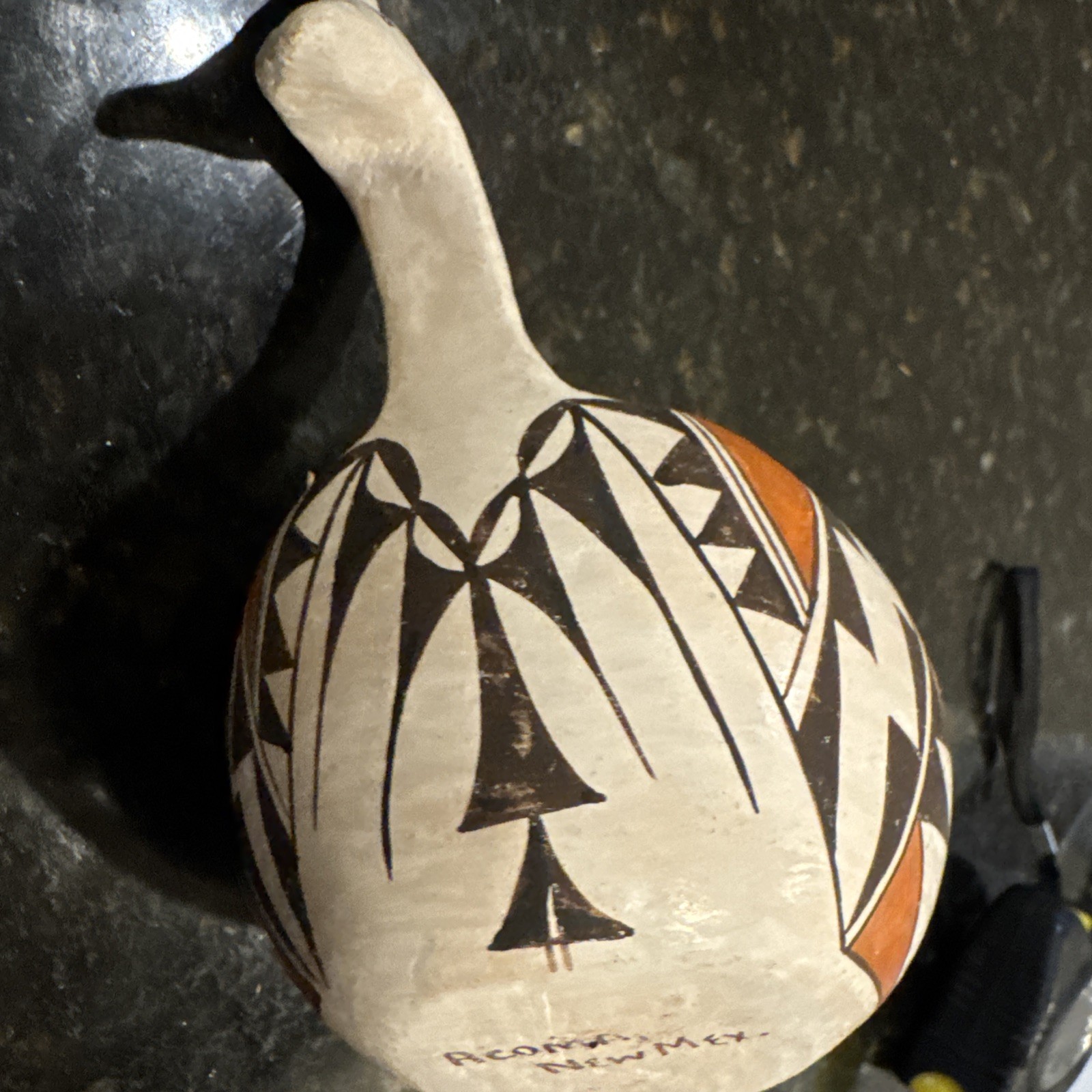 VINTAGE ACOMA NEW MEX. POLYCHROME MYTHICAL BIRD
