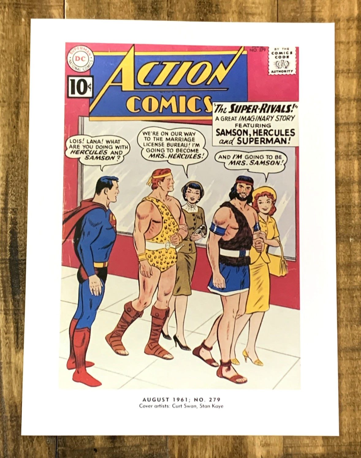 The Super-Rivals Superman Silver Age Reproduction Cover Print 1961 #279