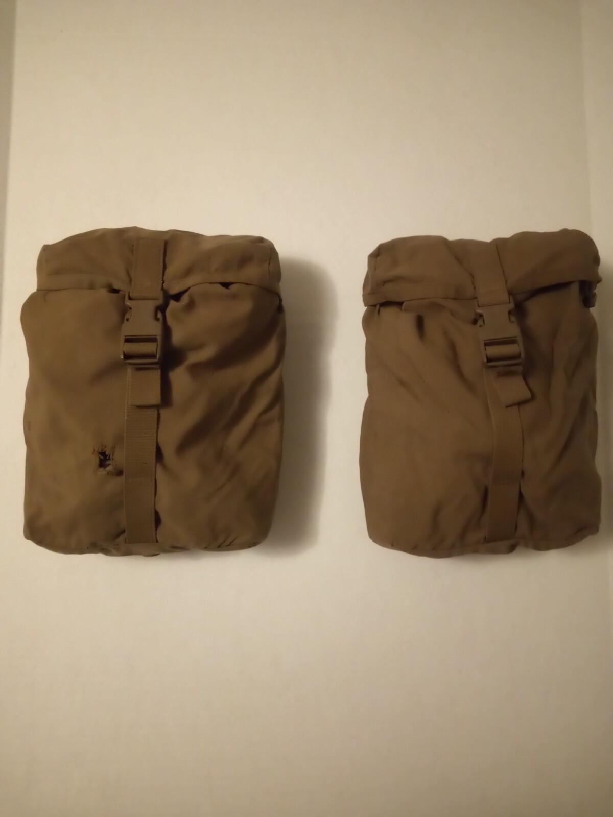 LOT OF 2 US Military USMC FILBE SUSTAINMENT POUCH MOLLE Rucksack Coyote damaged
