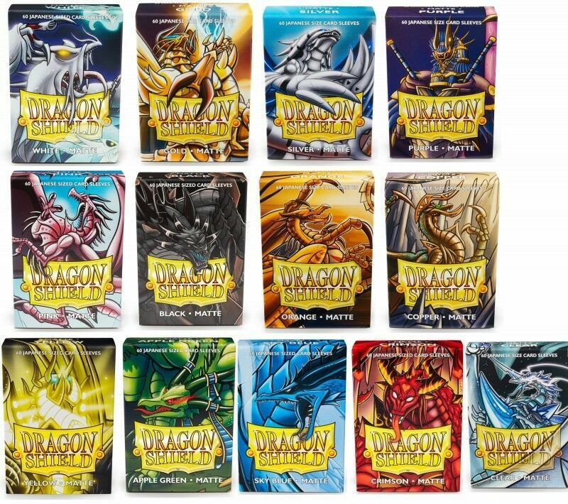 Dragon Shield Matte Sleeves (60) | Japanese Small Size | Yu-Gi-Oh, Cardfight