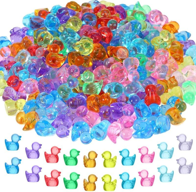 250G Mini Resin Ducks, Multicolor Tiny Ducks, Miniature Duck Little Duck Figures