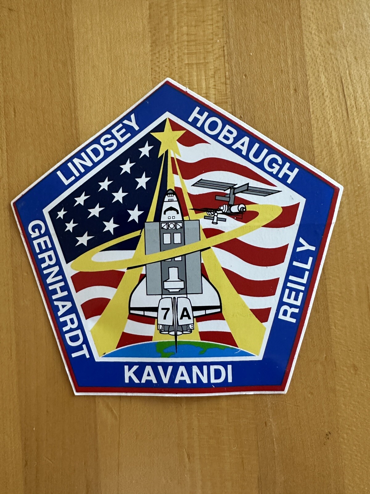 Authentic NASA Space Shuttle STS-104 Mission Patch Sticker NOT A REPRODUCTION