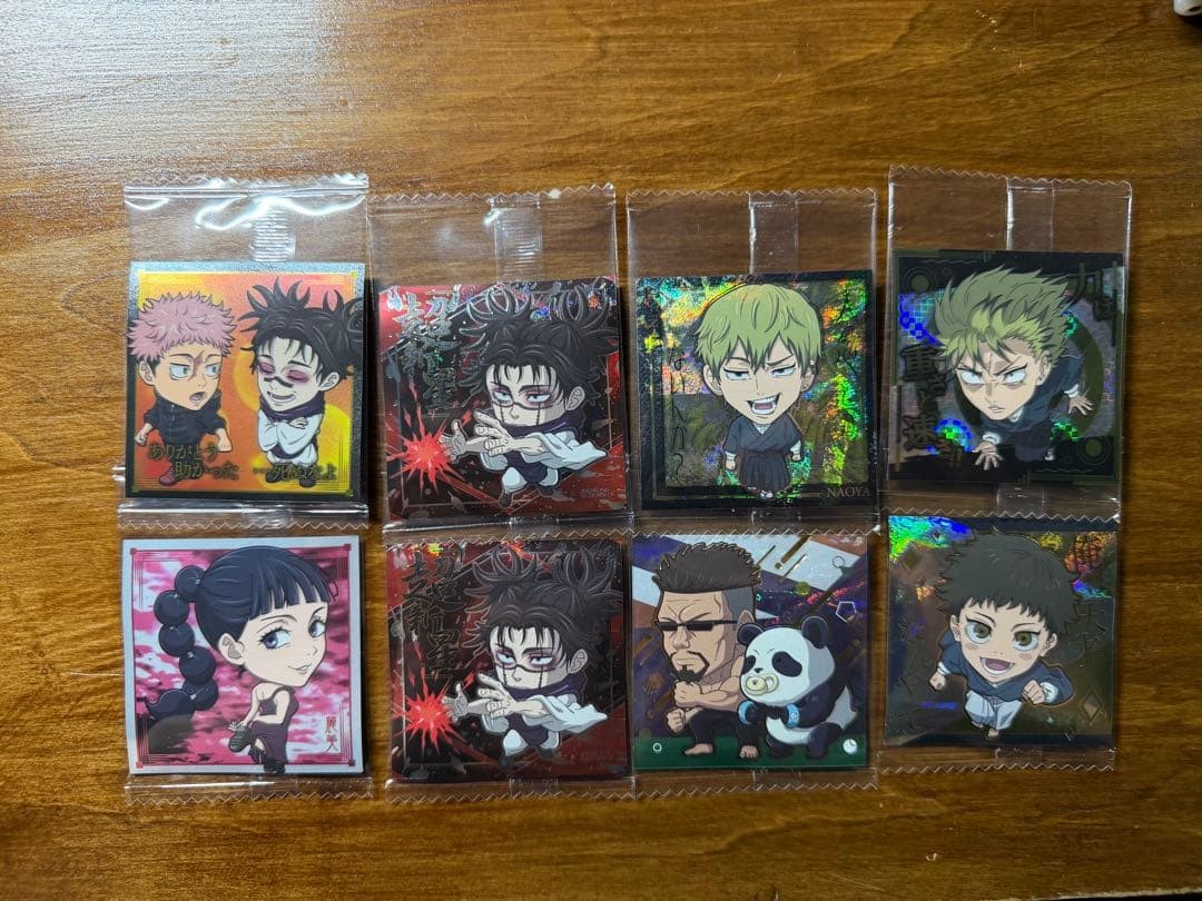 Jujutsu Kaisen Stickers Set of 8 Anime Character Decals Colorful Used