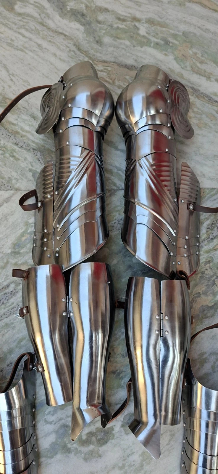 German Gothic Knight Leg Armor Full Steel Gothic Guards Handmade Medieval