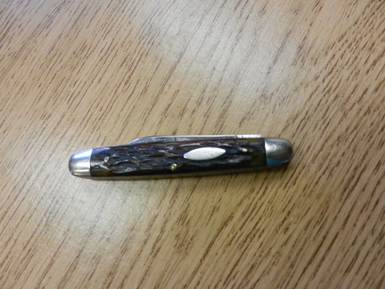 Vintage Robeson Shuredge 632105 3 Blade Pocket Knife Bone Handles 3 1/16″