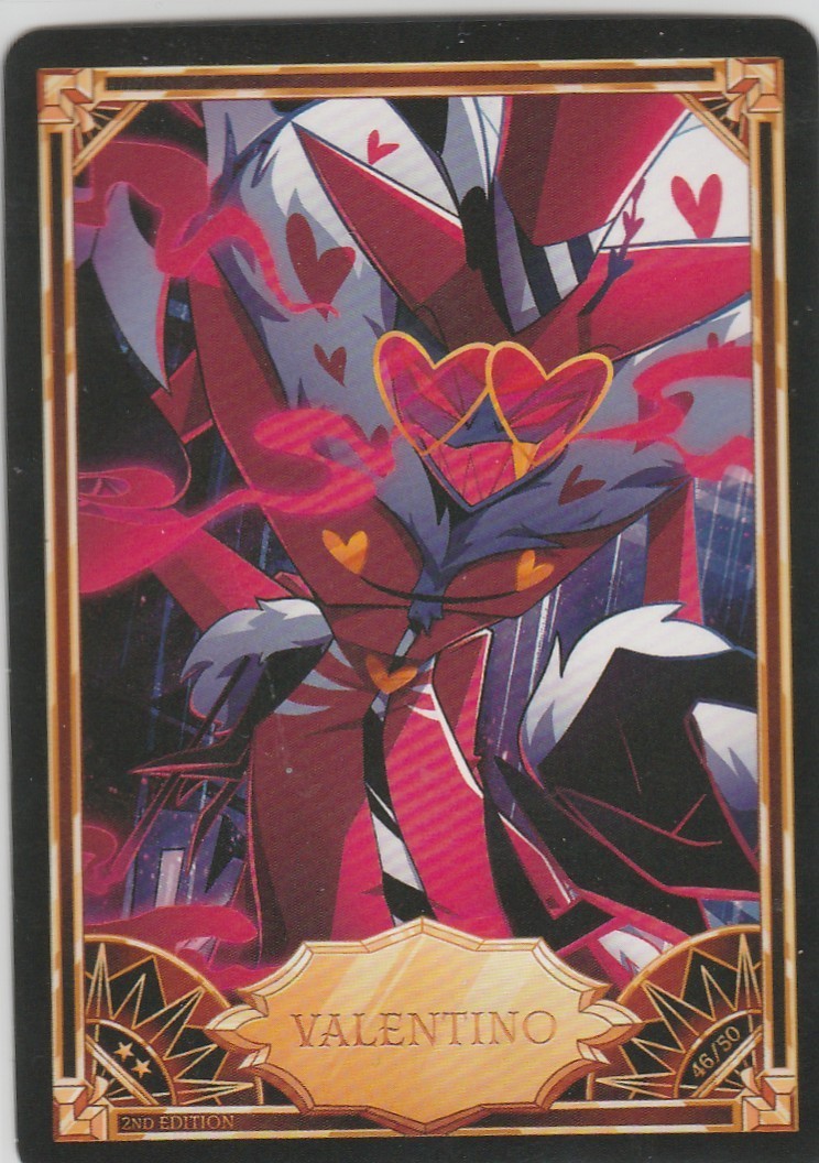Hazbin Hotel Trading Card VALENTINO 46/50 Second 2nd Edition Non-Foil