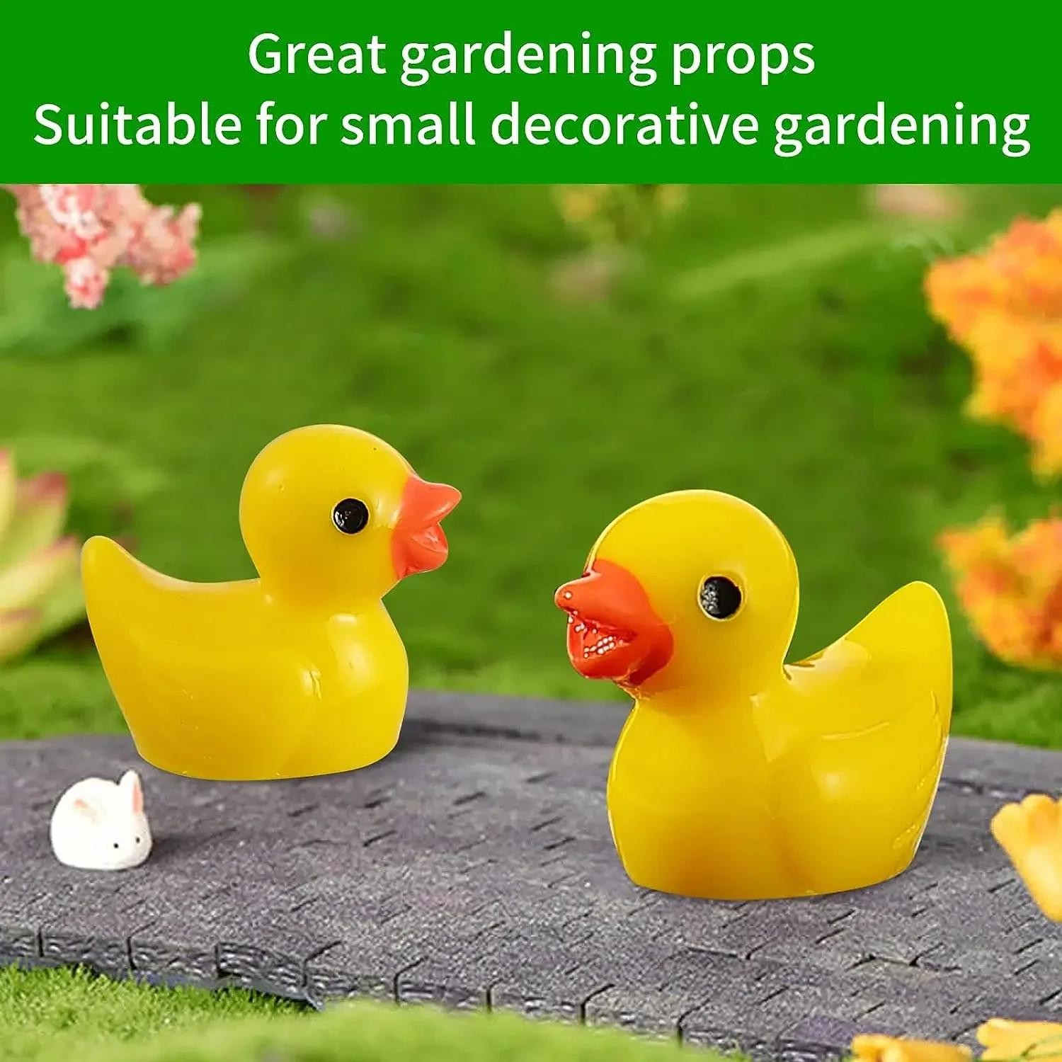 100pc/set Mini Resin Ducks Tiny Duck Miniature Figures Bulk Little Duck Charms