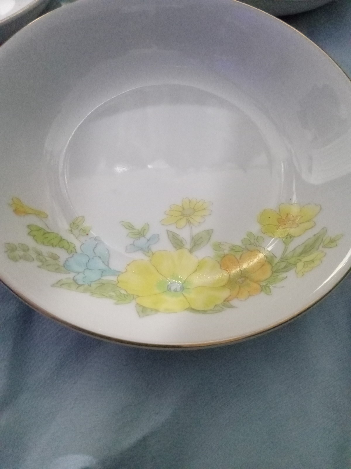 Ekco International China Spring Bouquet Vegetable Dish Gravy Boat Bowls 1970s