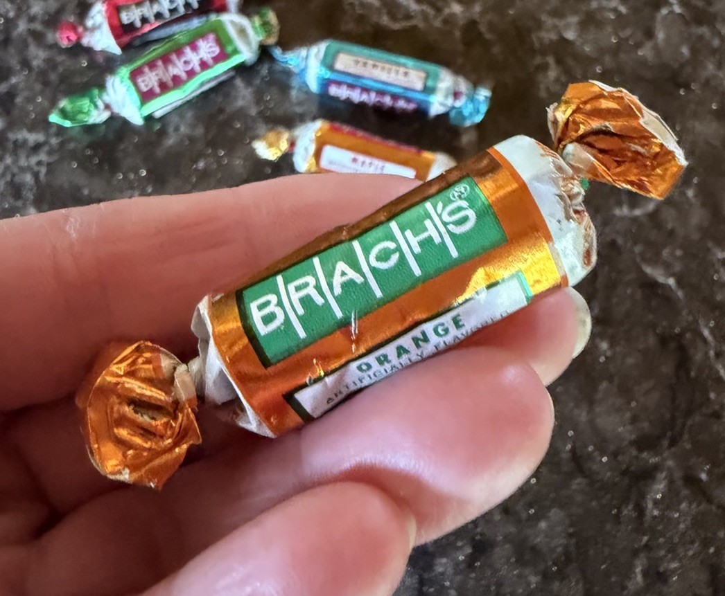 6 Vintage 1970’s BRACH’S ROYALS CANDY Unopened Foil Wrapped Pieces – INCREDIBLE!