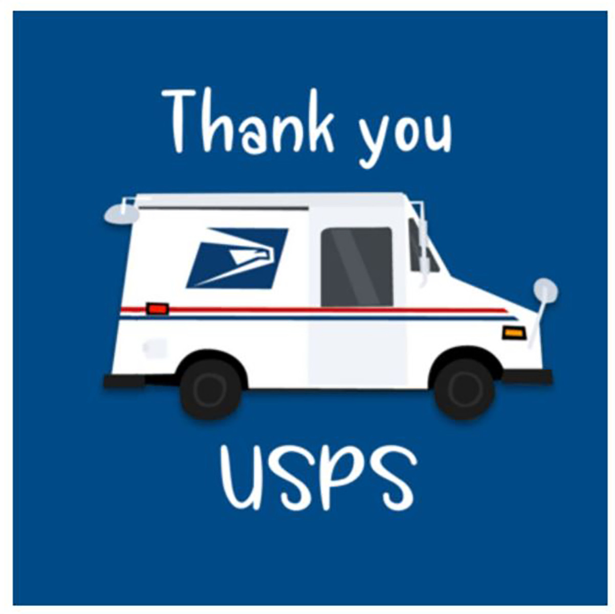 Thank you USPS High Quality Metal Fridge Magnet 4×4 8686