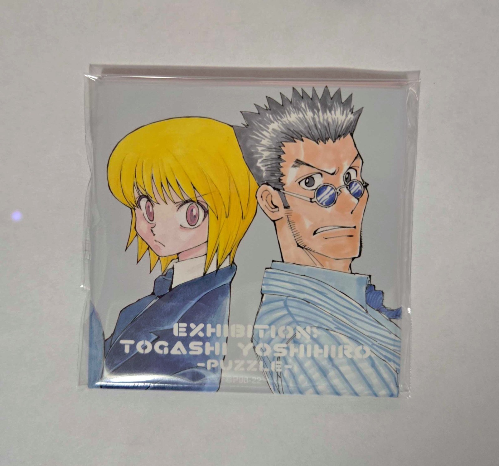 NEW Hunter x Hunter Togashi Yoshihiro Exhibition Leorio Kurapika Square Badge