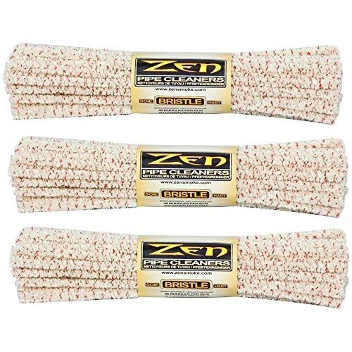 Zen Bundles Zen Pipe Cleaners Hard Bristle, 132 Count (Pack of 3),Yellow