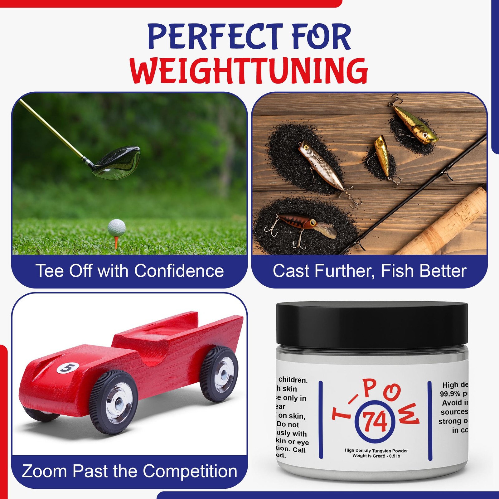 Tungsten Powder High Density Over 99.9 Purity 0.5 Lb