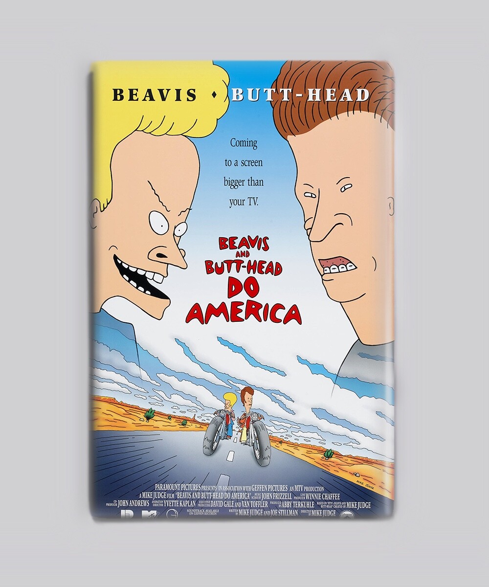 BEAVIS & BUTTHEAD DO AMERICA (1996) – 2″x3″ MOVIE POSTER MAGNET (90s mike judge)
