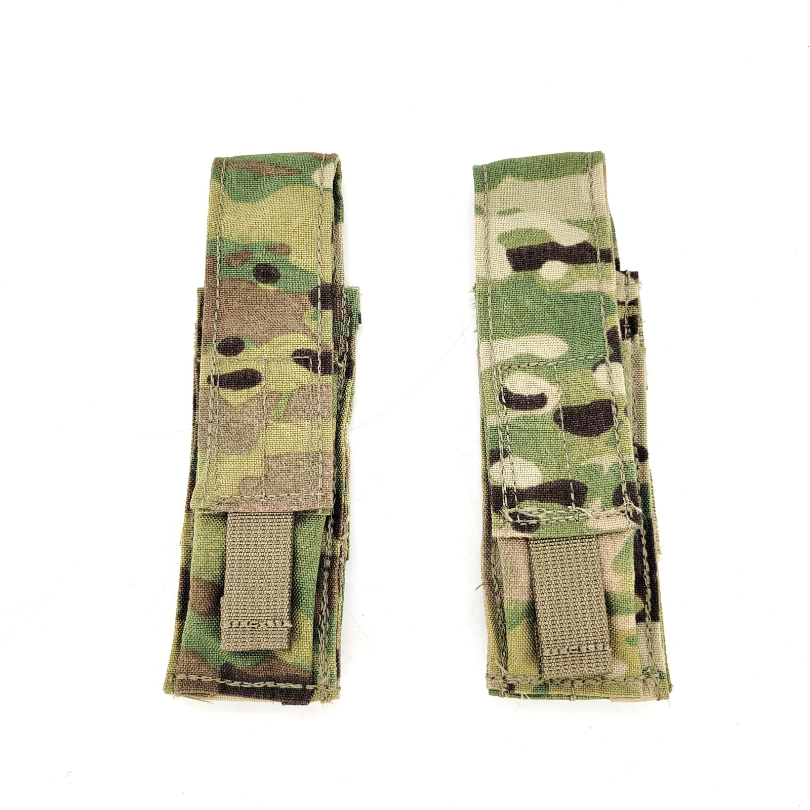 2 x MultiCam Single 9MM Pistol Magazine Pouch MOLLE OCP Beretta Military Surplus