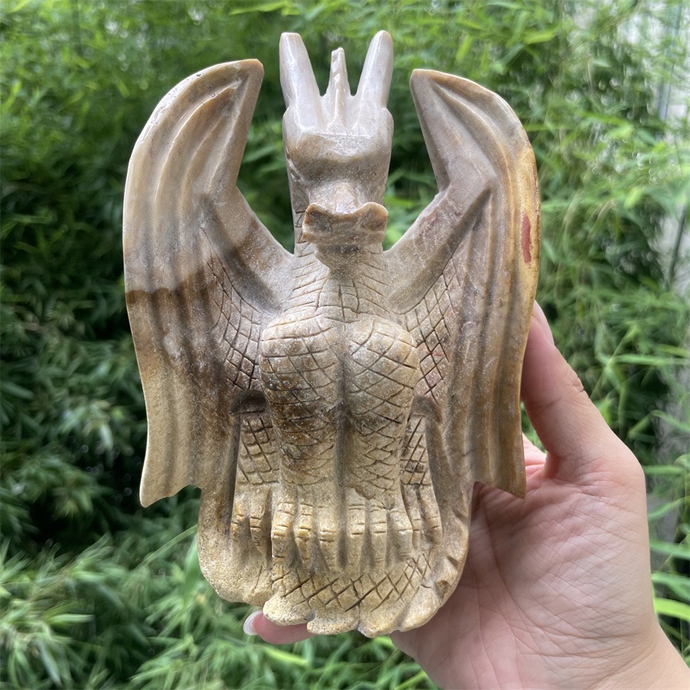 2.6LB 7.4″ Natural Jasper Dragon Crystal Quartz Reiki Gift Mineral Decor