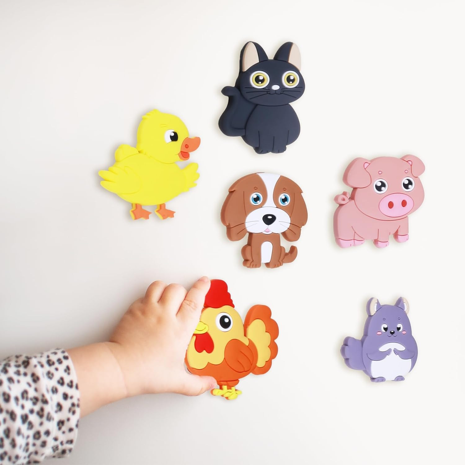 SUPINEEDO Refrigerator Magnets for Kids, Cute Farm Animals Fridge Magnet for Tod