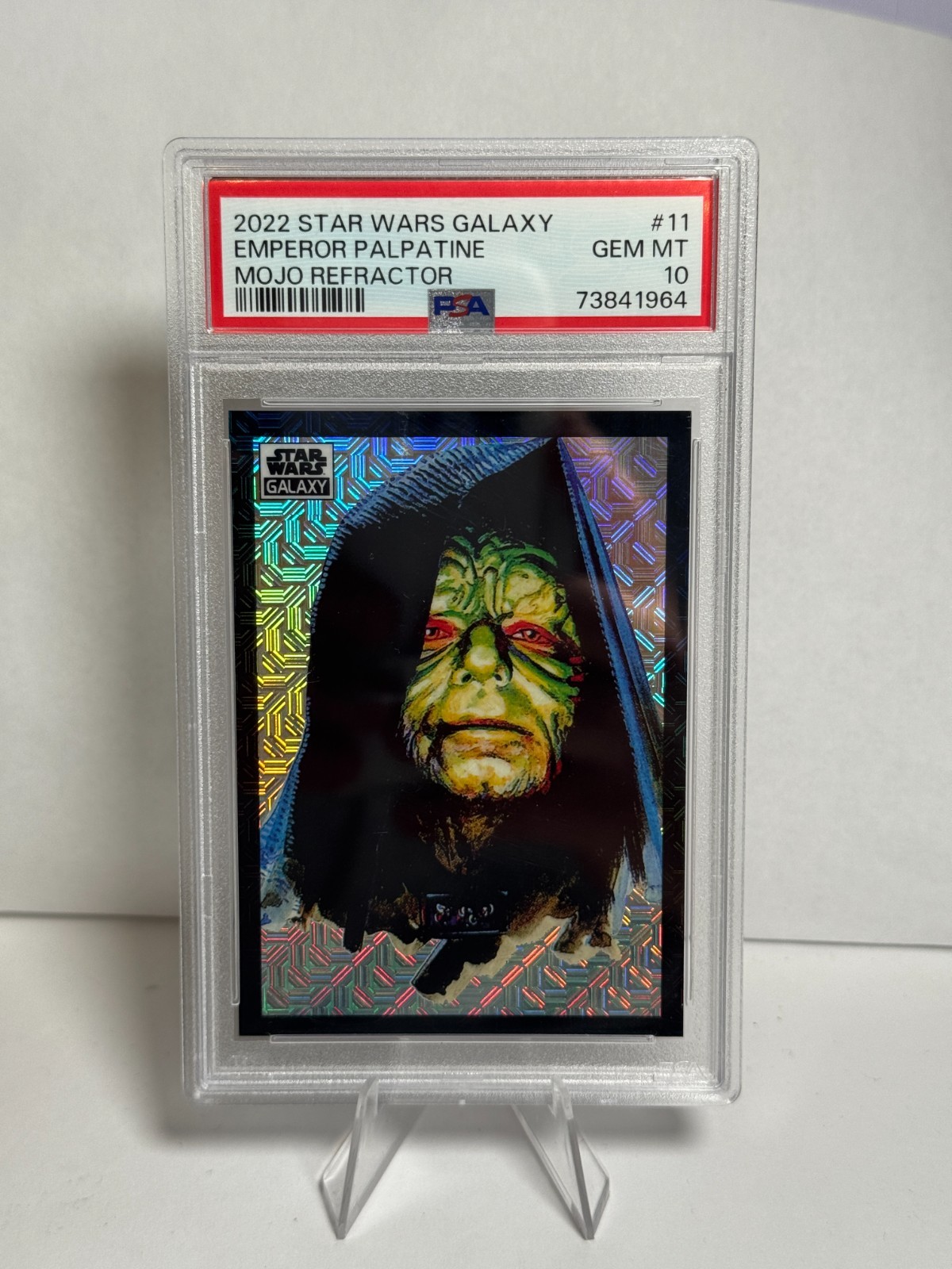 2022 Star Wars Galaxy Emperor Palpatine Mojo Refractor #’d /50 – PSA 10 GEM MINT
