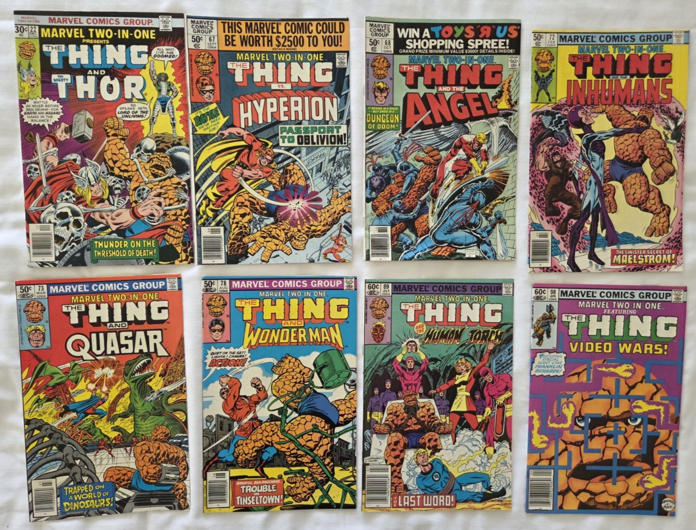 Lot of (8) Marvel Two-In-One Issues # 22, 67, 68, 72, 73, 78, 89 & 98 (1976-83)