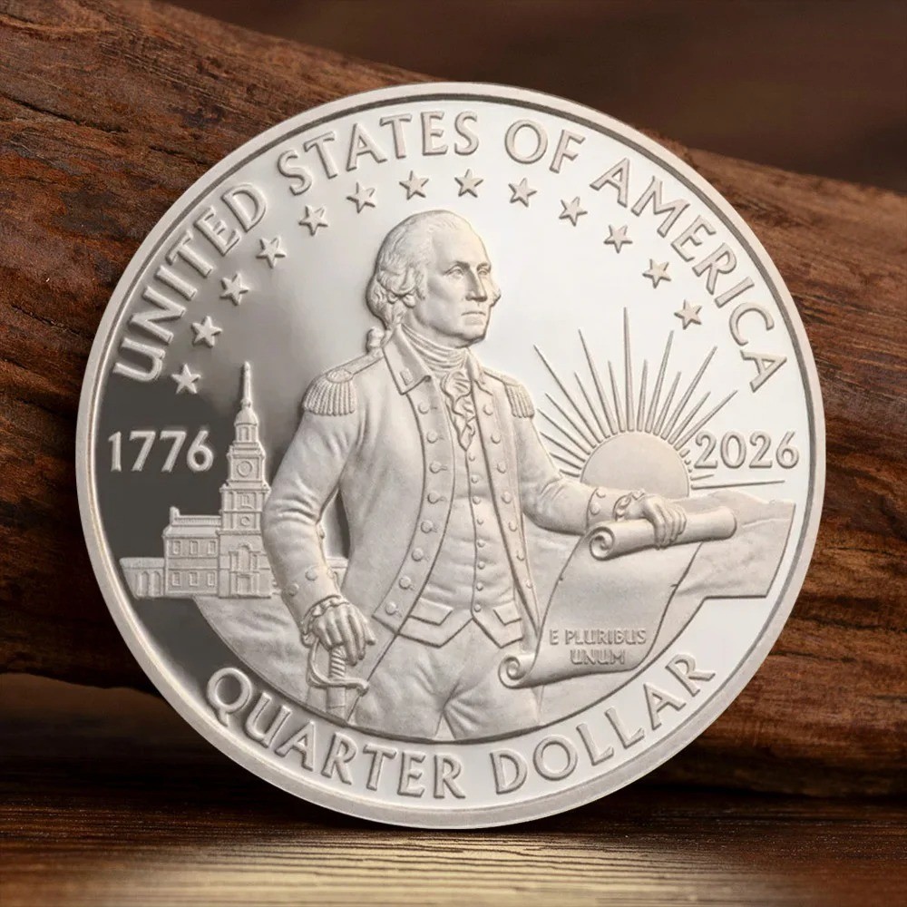 1776–2026 America 250th Anniversary Commemorative Washington Coin Patriotic Gift