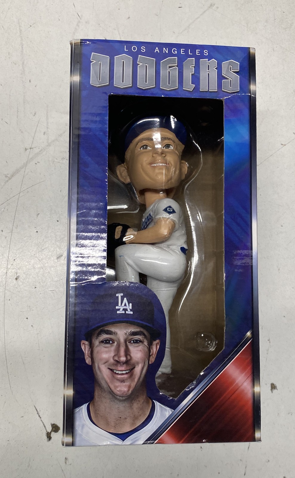 LA Dodgers MLB Baseball Bobblehead Evan Phillips & 2025 World Series Trophy Lot