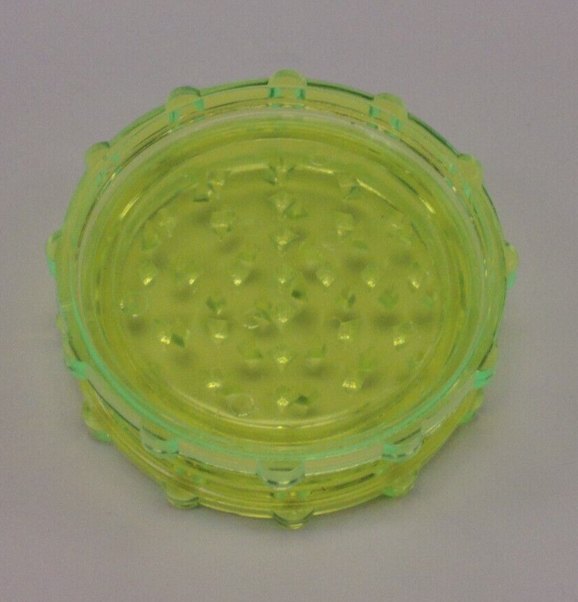 3 INCH HARD ACRYLIC PLASTIC 2-PIECE TOBACCO & HERB GRINDER – YELLOW