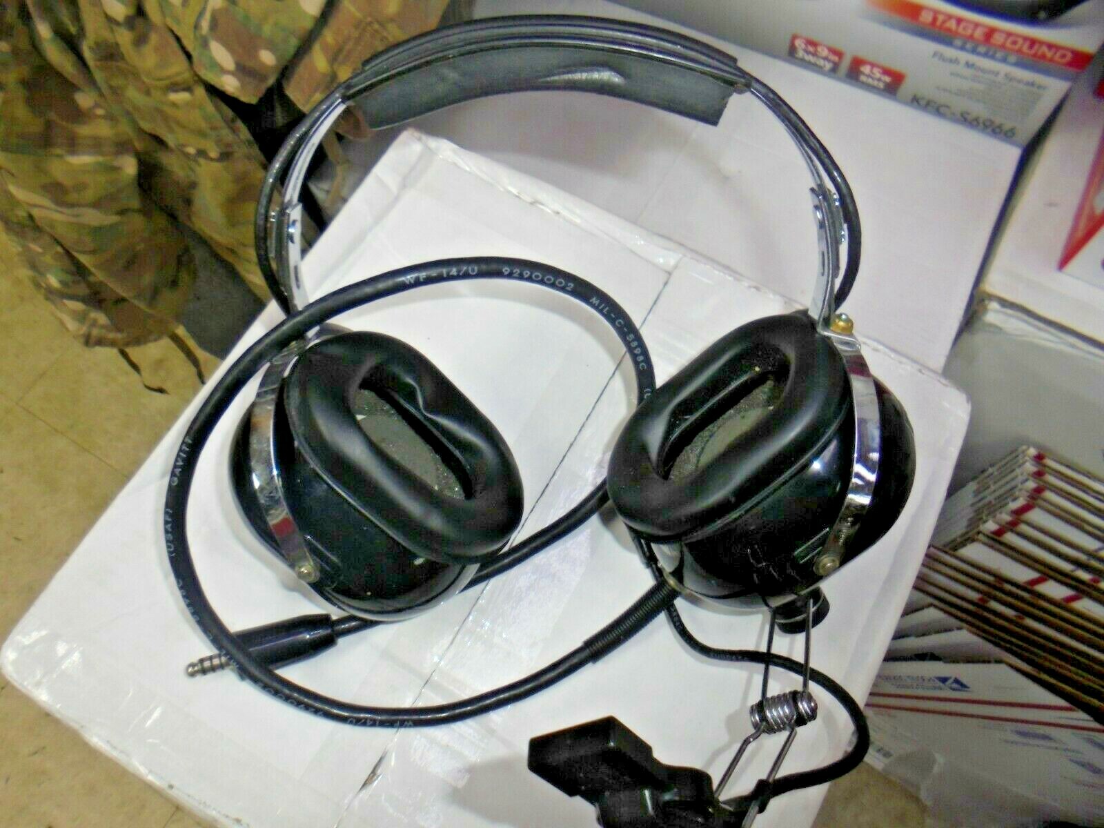 DAVID CLARK AIR CREW HEADSET MICROPHONE 16831G-O1 NSN 5965-00-168-9624