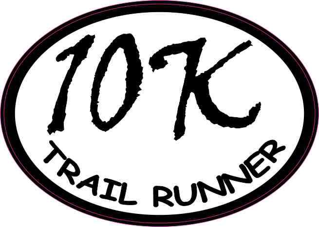 4.25in x 3in Oval Trail Runner 10K Sticker Car Truck Vehicle Bumper Decal