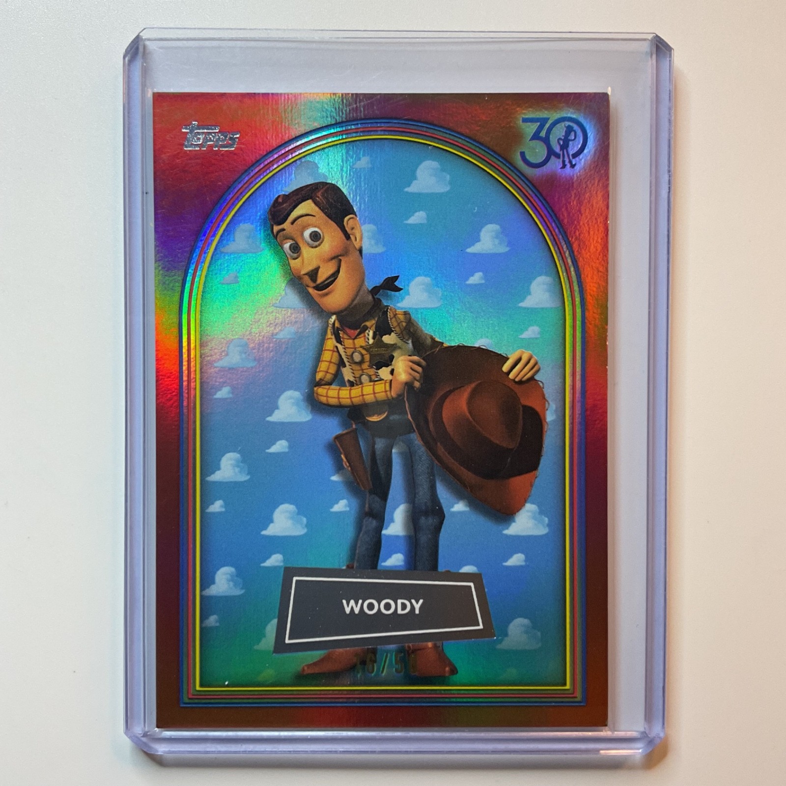 2025 Topps Toy Story Woody Rose Gold Foil 16/50
