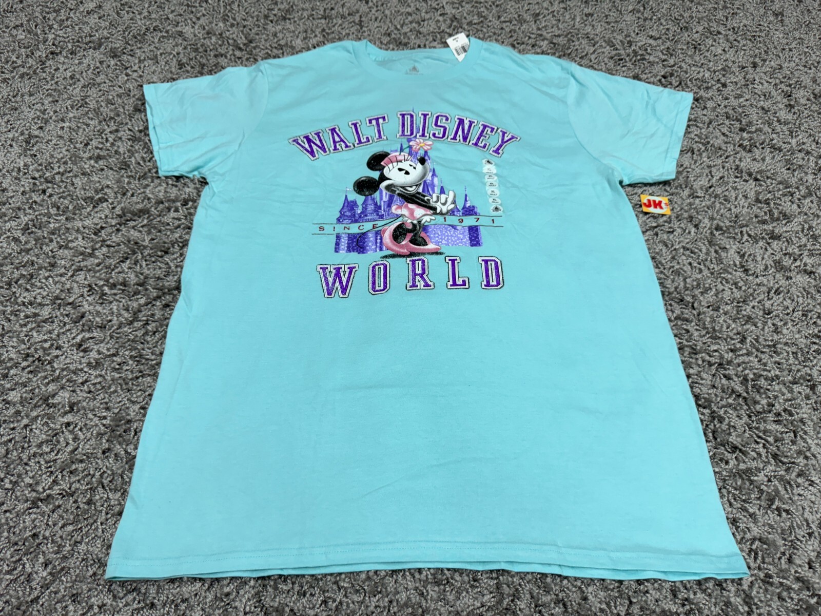 NEW Walt Disney World Shirt Adult Extra Large Blue Purple Minnie Mouse Castle