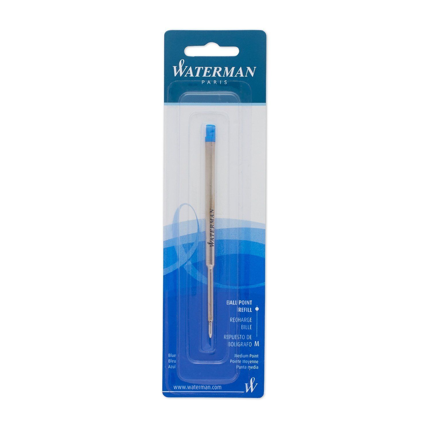 Waterman Ballpoint Pen Refill Blue Medium Point New In Pack