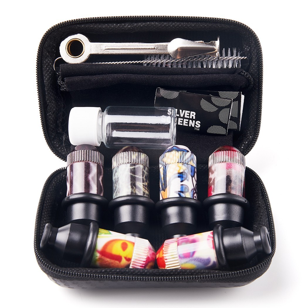 6 Pc Sneak a Toke Mini One Hitter Metal Tobacco Portable Smoking Pipe With Tools