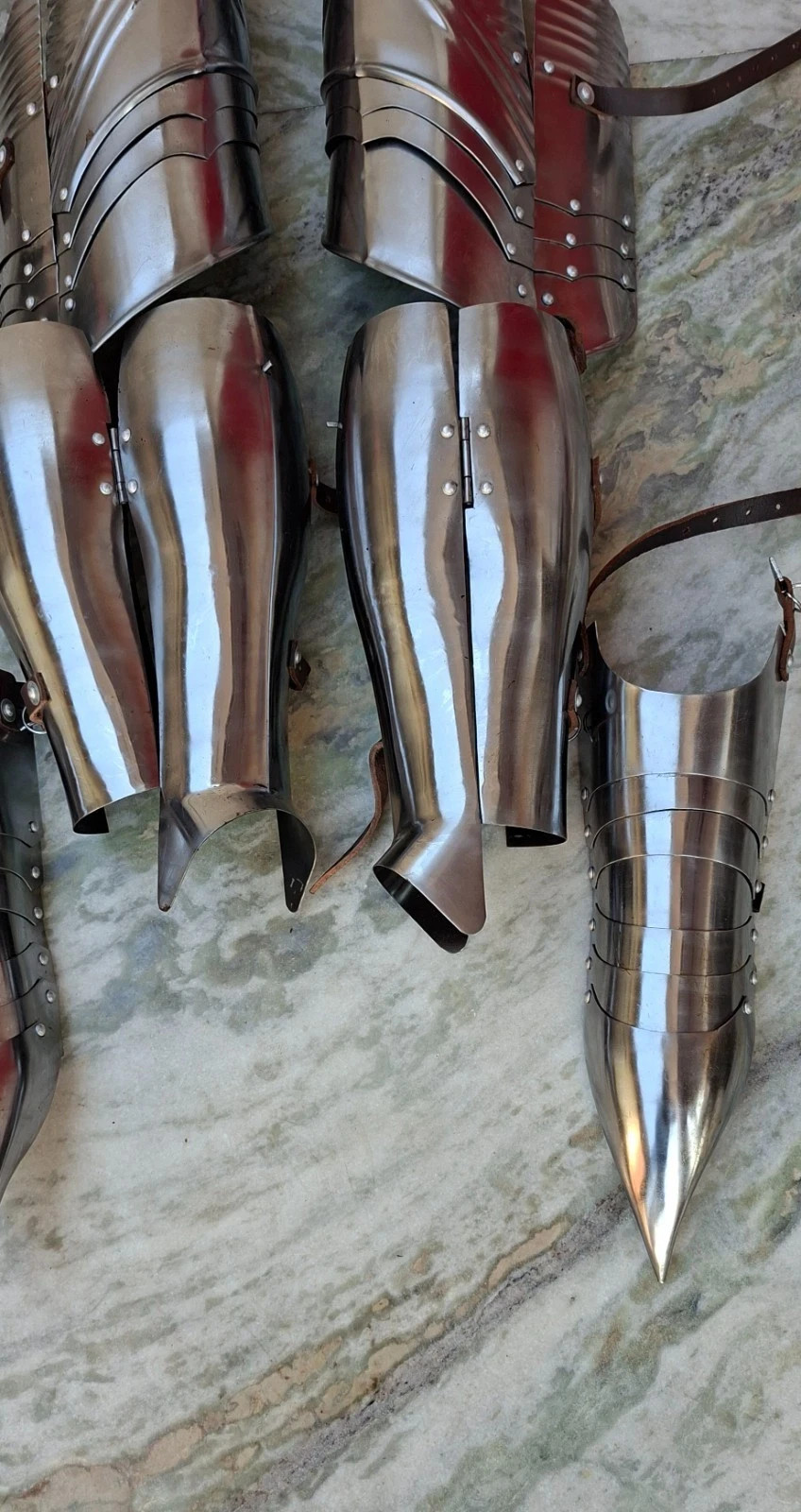 German Gothic Knight Leg Armor Full Steel Gothic Guards Handmade Medieval