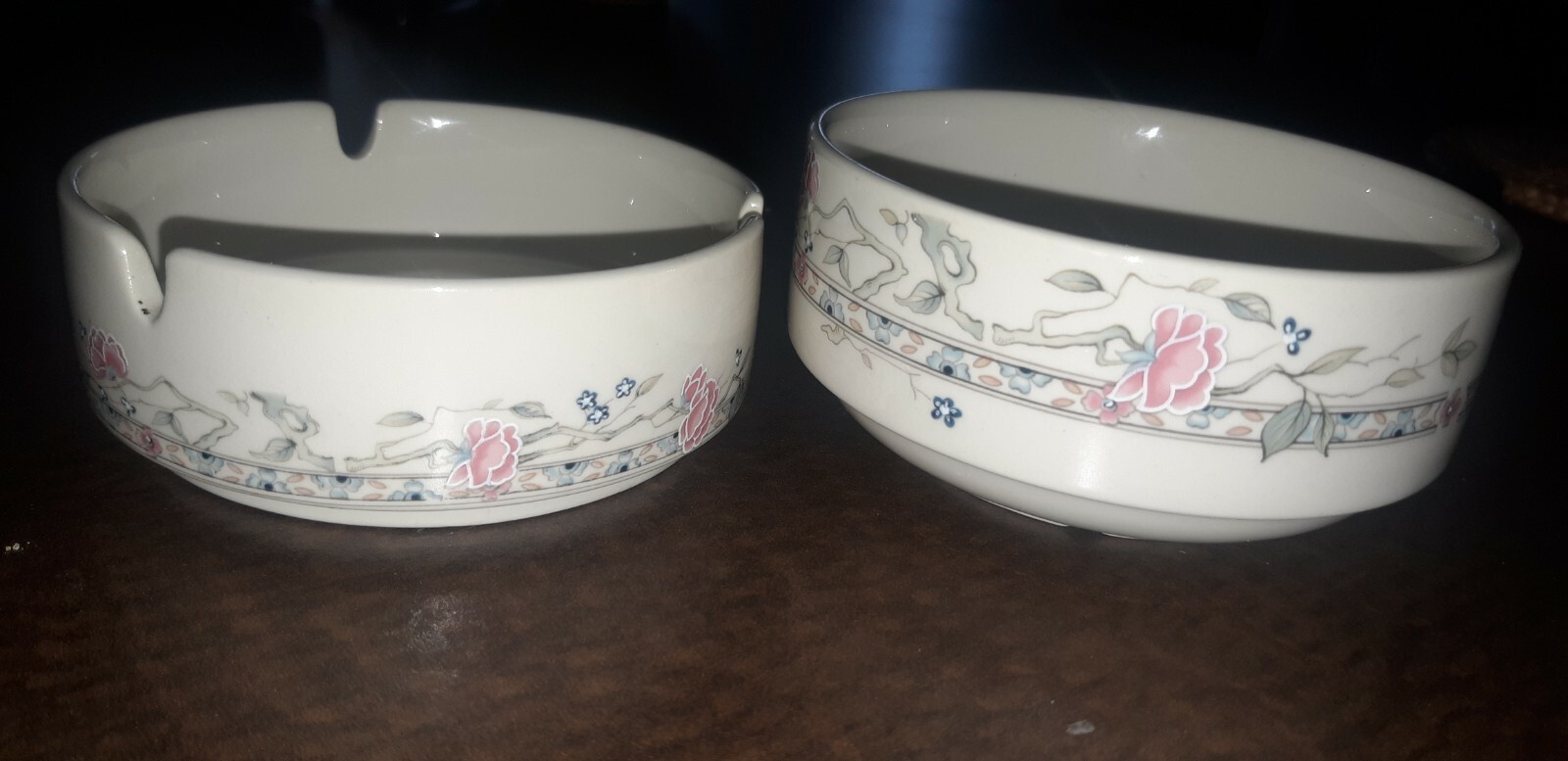 Steelite International England Vintage Bowl and Ashtray, Floral, 2 pieces, MINT