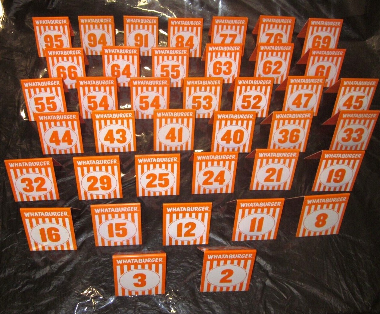 Whataburger Table Tent #’s You Pick The Number No Limit $4 Flat Rate Shipping