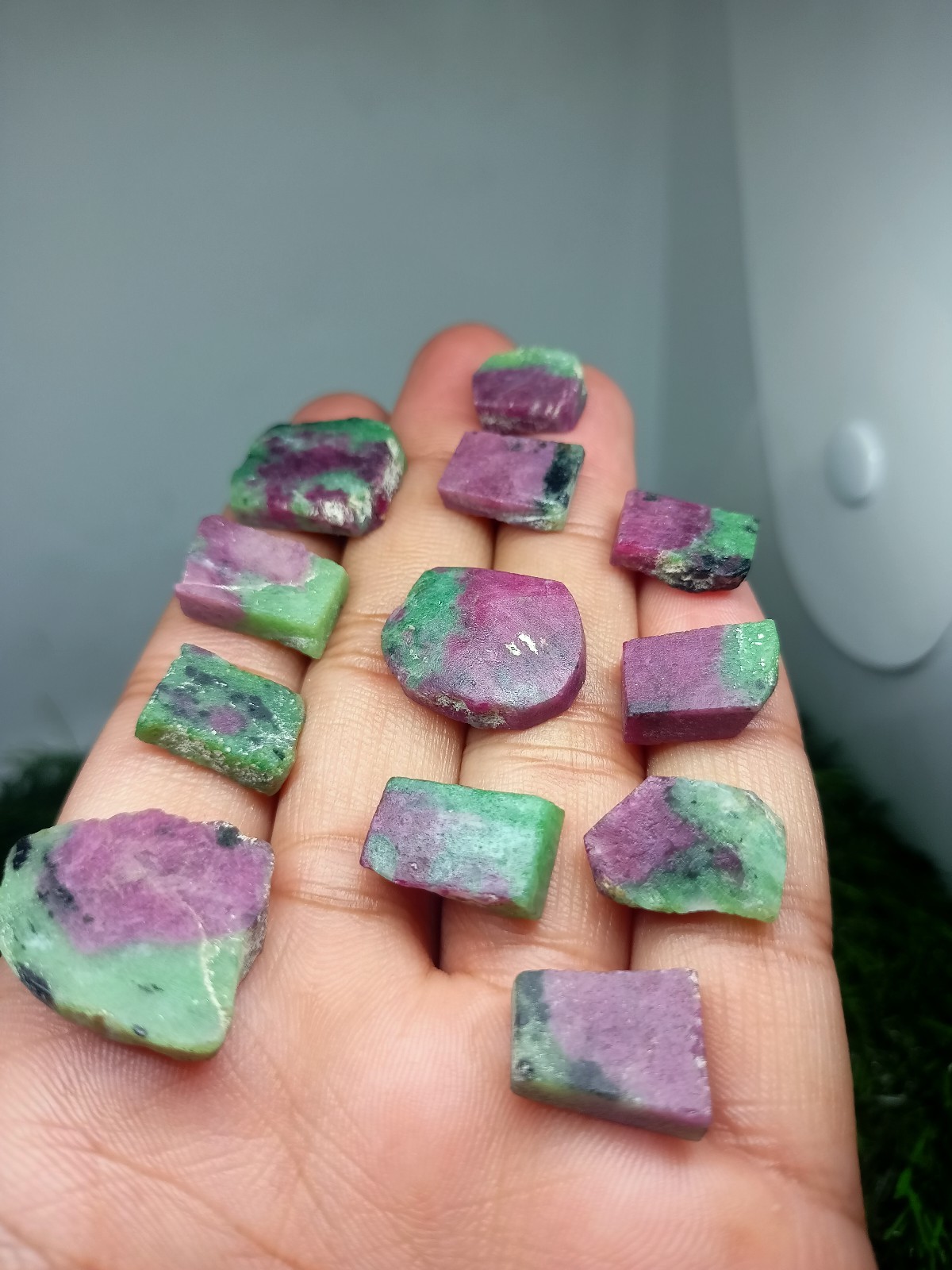 10pcs Naturals Raw Ruby In Zoisite Rough Stone Uncut High Ruby Content Collector