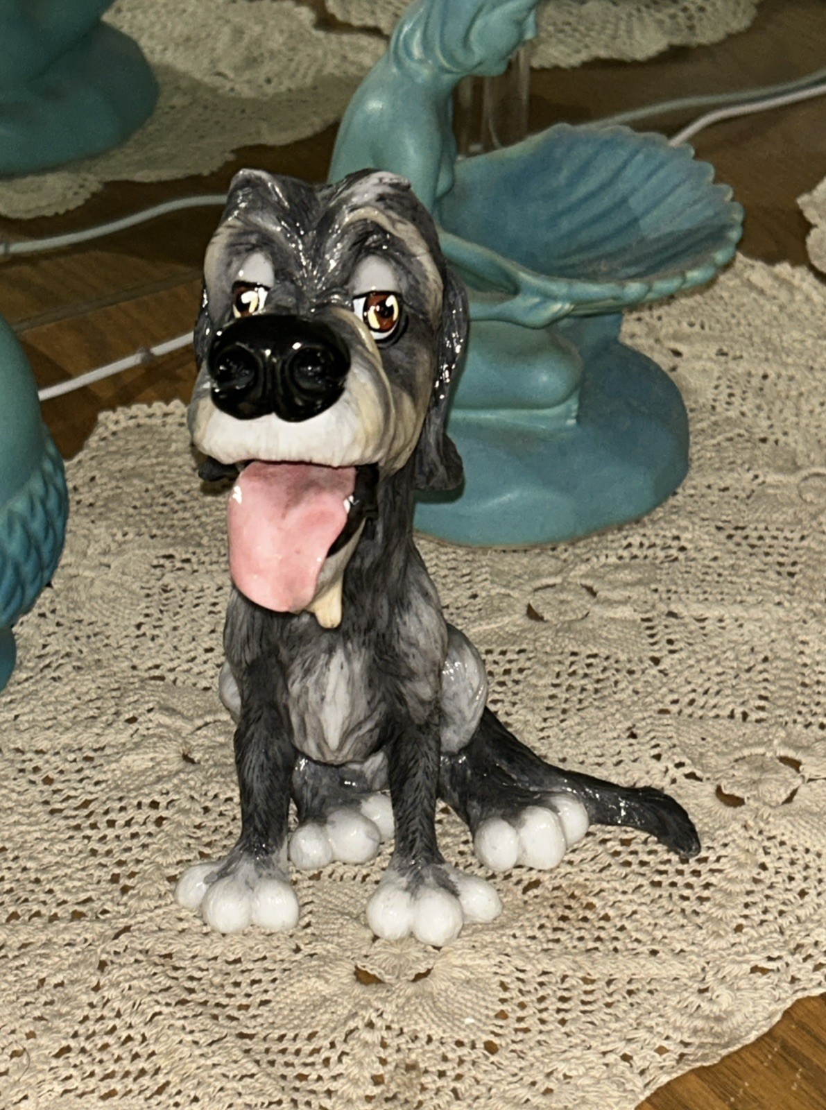 Pets with Personality Dog Dermot The Wolfhound Sculpture 9 Inches Tall Nice Cond