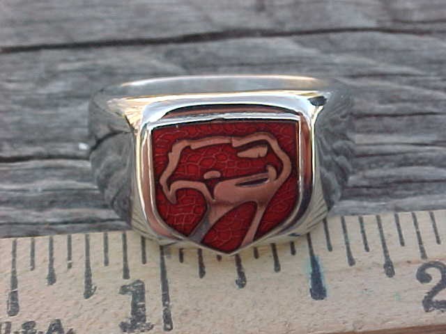 1992-2002 Dodge Viper Silver Chrome Ring Size #10 NOS Unique Logo Hi-Quality