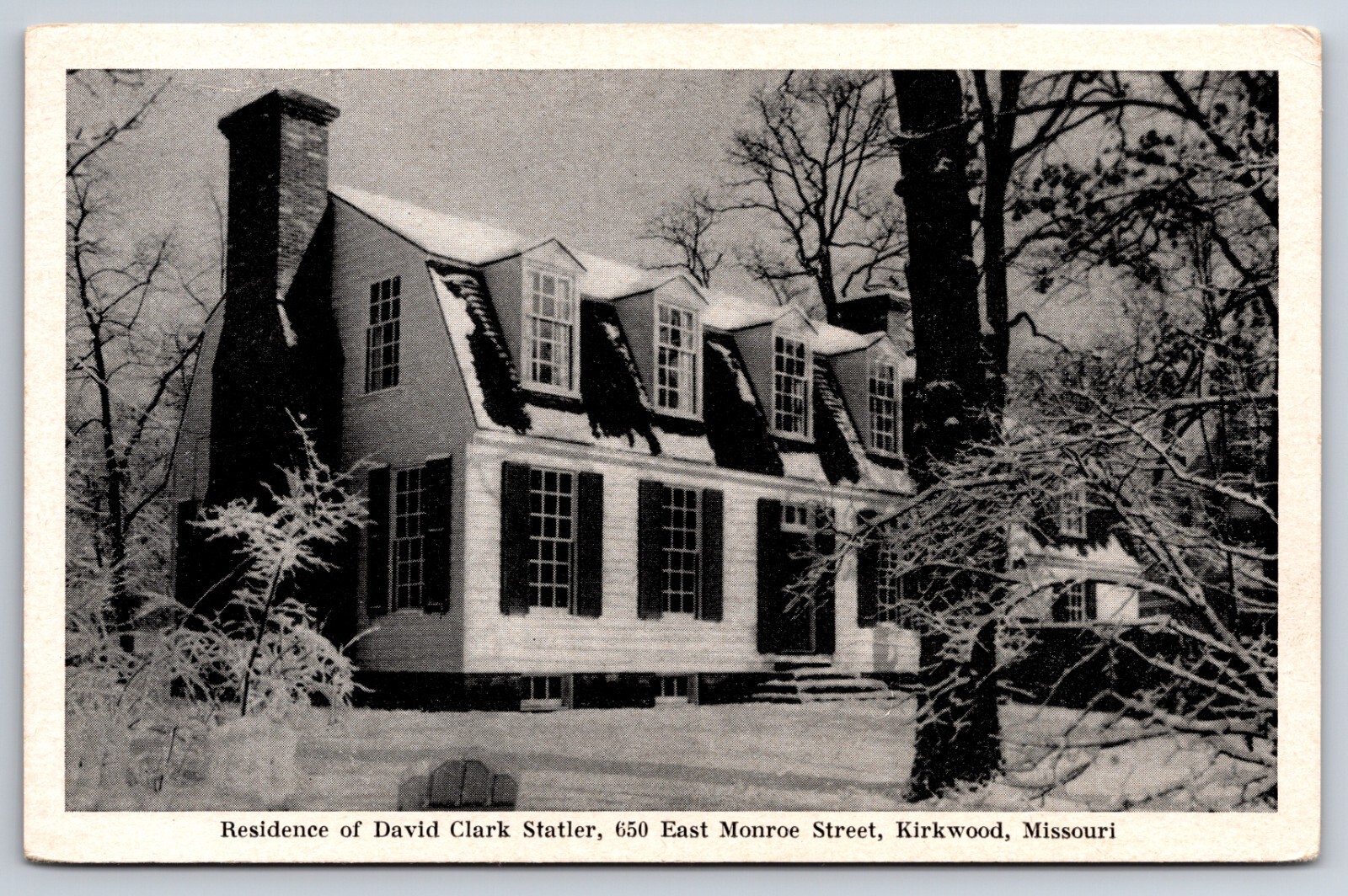 Residence of David Clark Statler Kirkwood Missouri MO 650 East Monroe Street