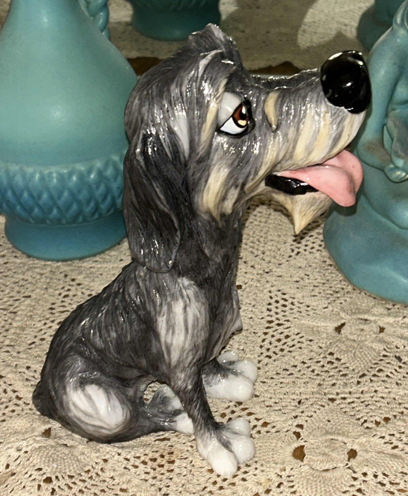 Pets with Personality Dog Dermot The Wolfhound Sculpture 9 Inches Tall Nice Cond