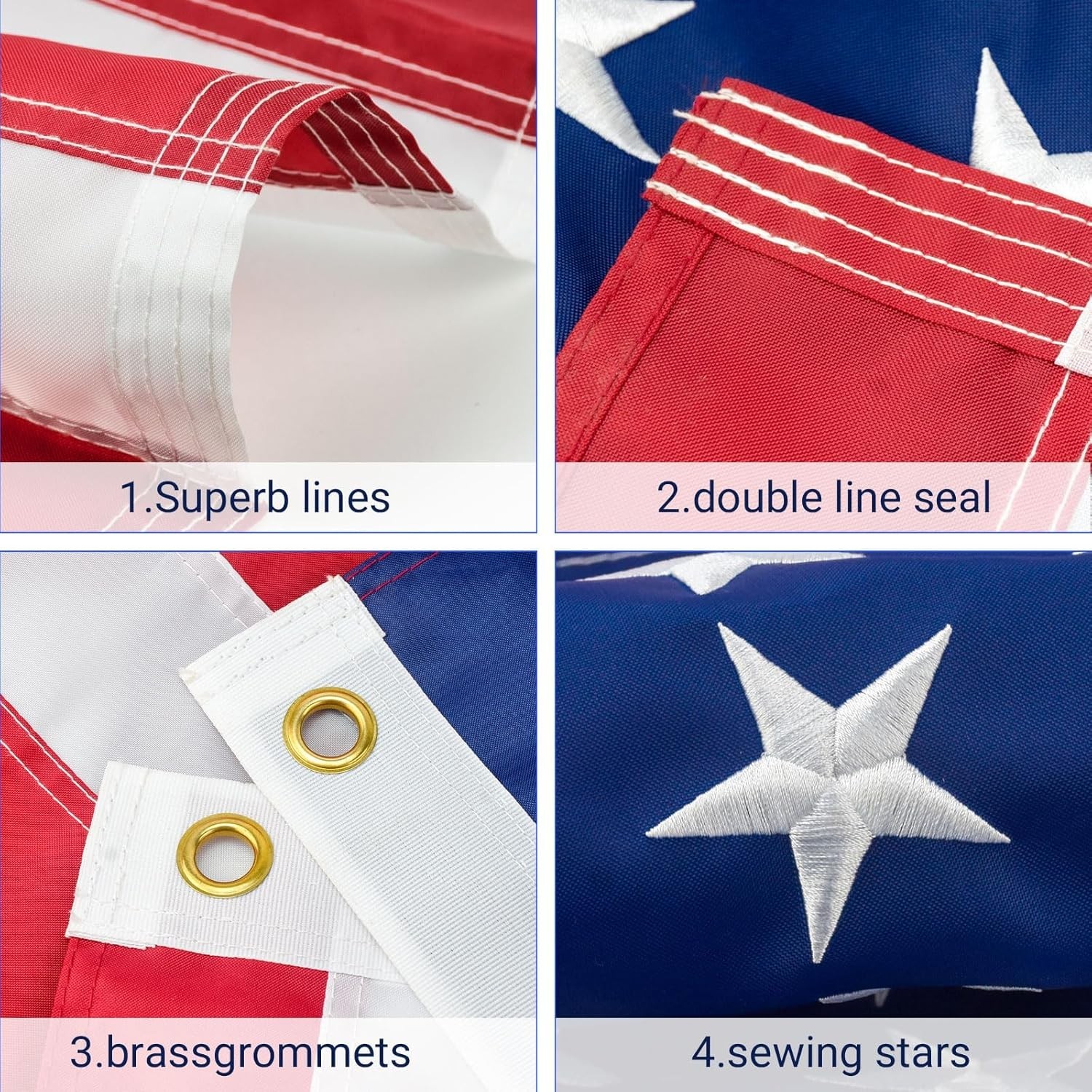 US American Flag 3×5 Quality Made USA Flag Embroidered United States Flag