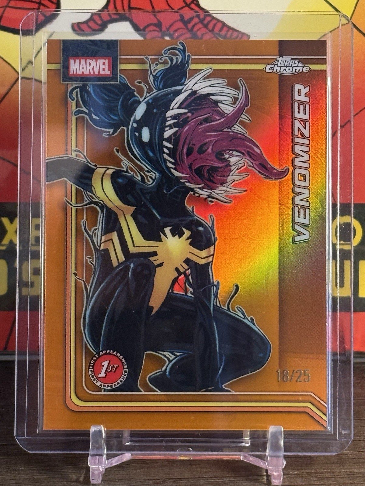 2026 Topps Chrome Marvel #188 Venomizer Orange Refractor 18/25 1st Appearance