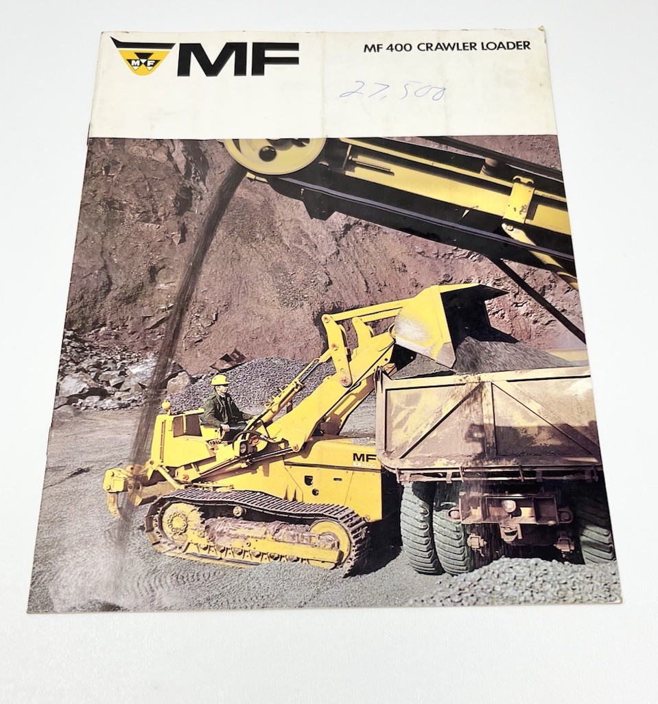 Vintage Massey Ferguson MF 400 Crawler Loader Brochure Pictures Specs As Is
